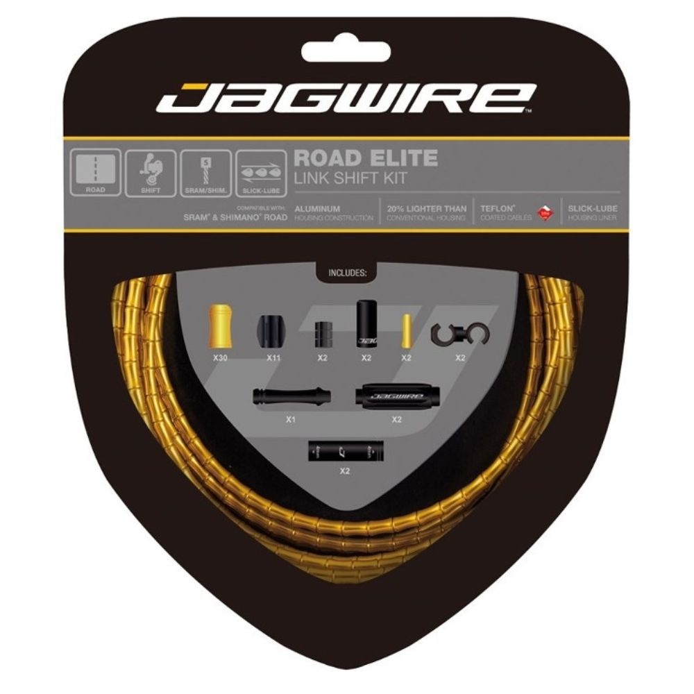 Components Jagwire Road Elite Link Shift Kit Gold